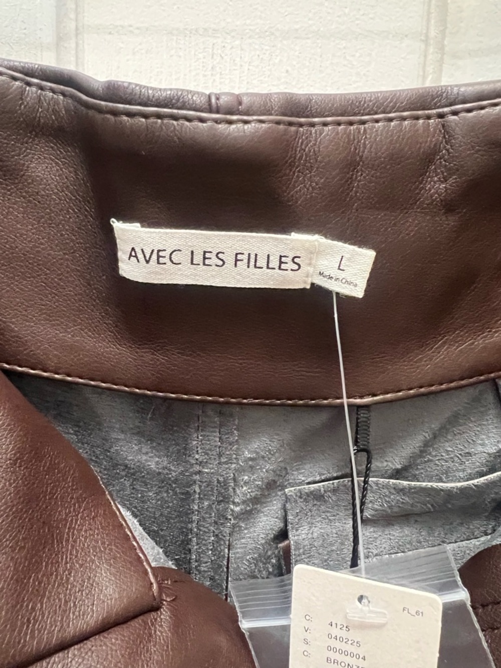 Anthropologie Avec Les Filles Faux Leather High-Rise Shorts Sz L - Picture 5 of 5
